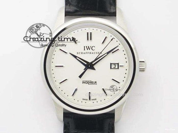 MIROTIME 0420 Portofino Chrono SS Black Dial on Black Leather Strap A Refined 7390